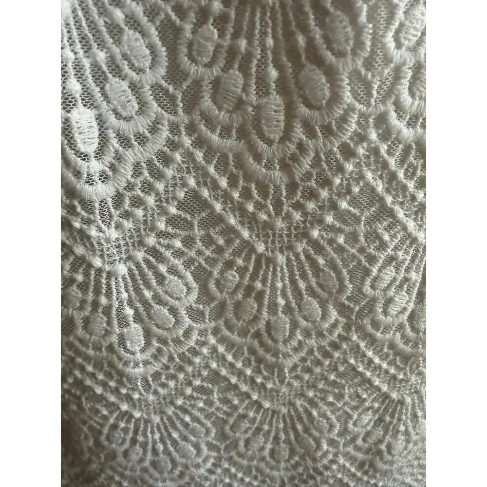 J.Crew White Lace Mini Skirt Scalloped Hem Size 6 Coquette Bridal Graduation